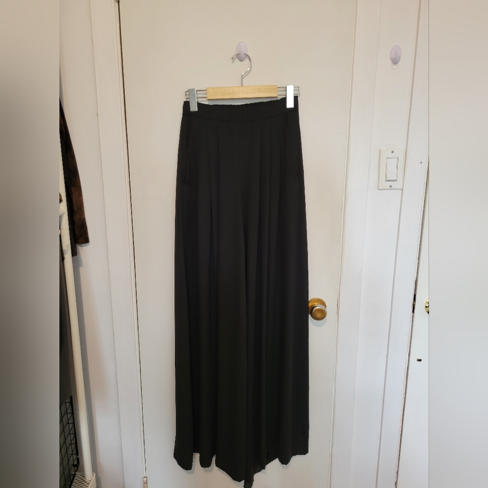 J.Crew Collection Wide-Leg Palazzo Pants – Black, Size 2, Long Inseam